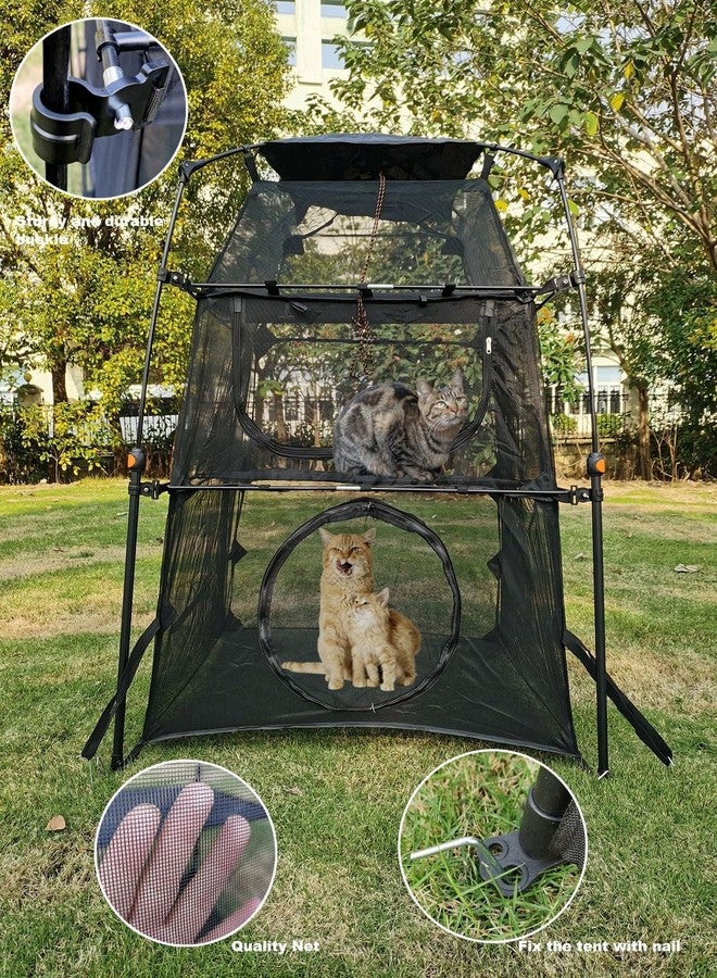 Hi Suyi Portable Pop Up Pet Cat Tents Enclosures for Outside Patio - Image 2